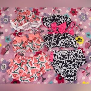 Baby Girl 0-6 Month Swimsuit Bundle